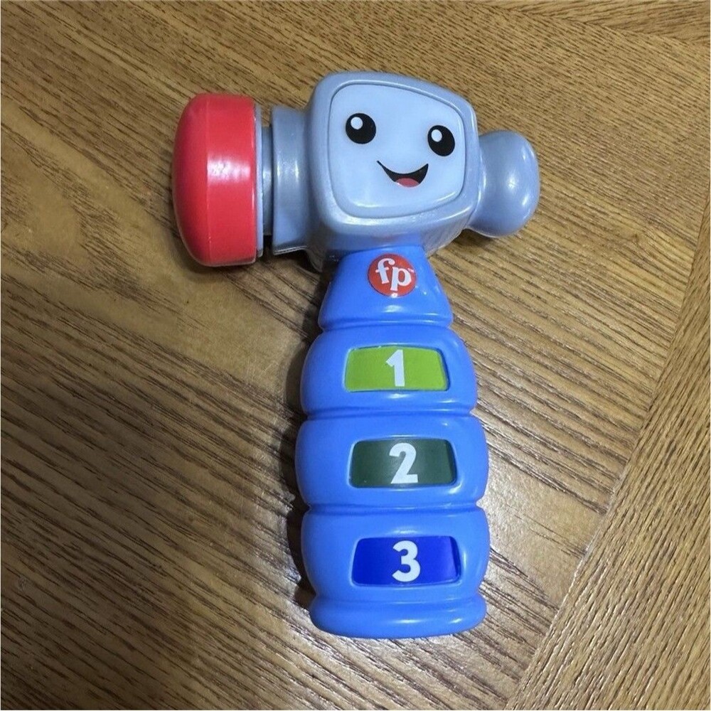 Fisher-Price Counting Hammer Preschool Toy Numbers Blue Red HXP22 2013